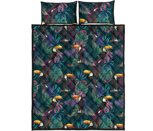 Toucan Pattern Quilt Bed Set