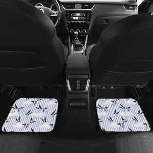 Swallow Pattern Print Design 03 Front and Back Car Mats