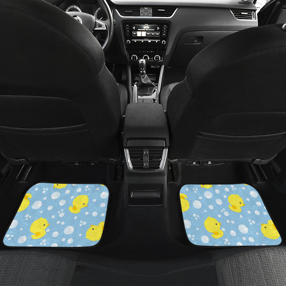 Duck Toy Pattern Print Design 02 Front and Back Car Mats