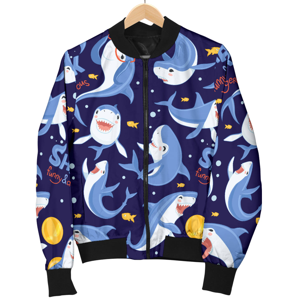 Shark Funny Pattern Men Bomber Jacket