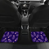 Eggplant Pattern Print Design 02 Front and Back Car Mats