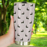 Siberian Husky Pattern Background Tumbler