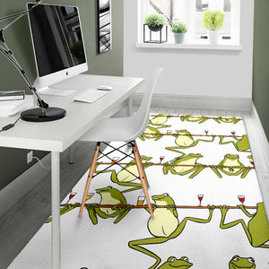 Frog drunk Pattern Area Rug