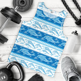 Dolphin Tribal Pattern Ethnic Motifs Men Tank Top