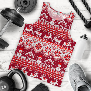 Snowman Sweater Printed Pattern Men Tank Top