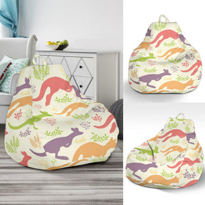 Colorful Kangaroo Pattern Bean Bag Cover