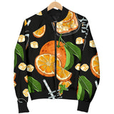 Orange Ice Orance Juice Pattern Men Bomber Jacket