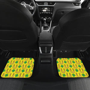 Horseshoes Pattern Print Design 01 Front and Back Car Mats