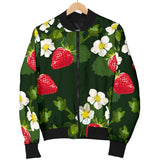 Strawberry Pattern Background Men Bomber Jacket