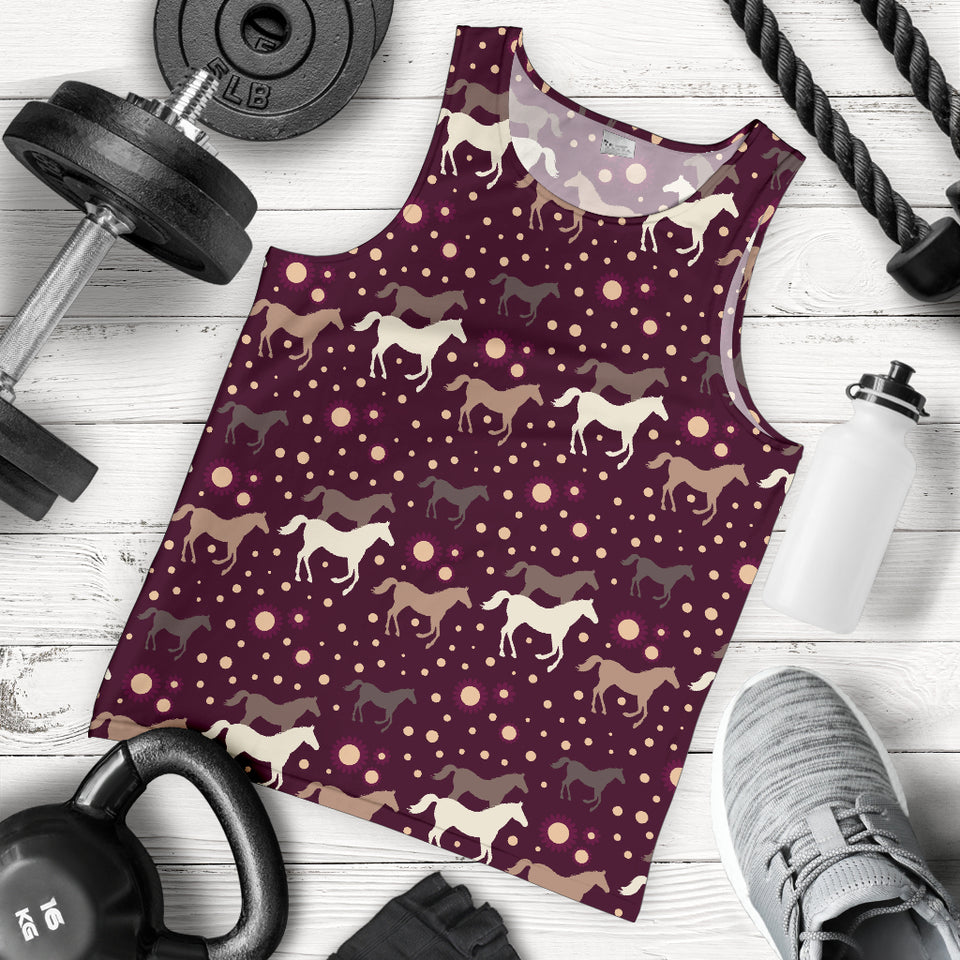 Horse Pattern Background Men Tank Top