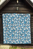 Pelican Pattern Print Design 04 Premium Quilt