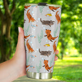 Swimming Fish Otter Pattern Tumbler