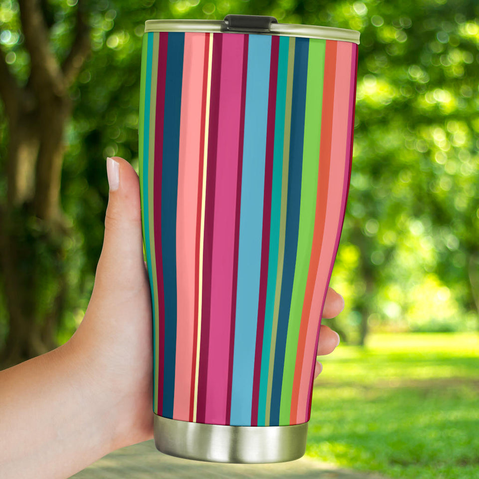 Rainbow Stripe Pattern Tumbler