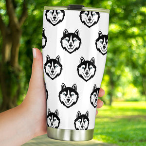 Siberian Husky Pattern Tumbler