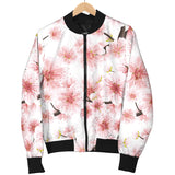 Sakura Pattern Theme Men Bomber Jacket