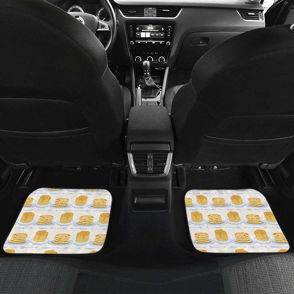 Pancake Pattern Print Design 01 Front and Back Car Mats