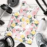 Swan Flower Pattern Men Tank Top