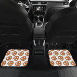 Pretzels Pattern Print Design 05 Front and Back Car Mats