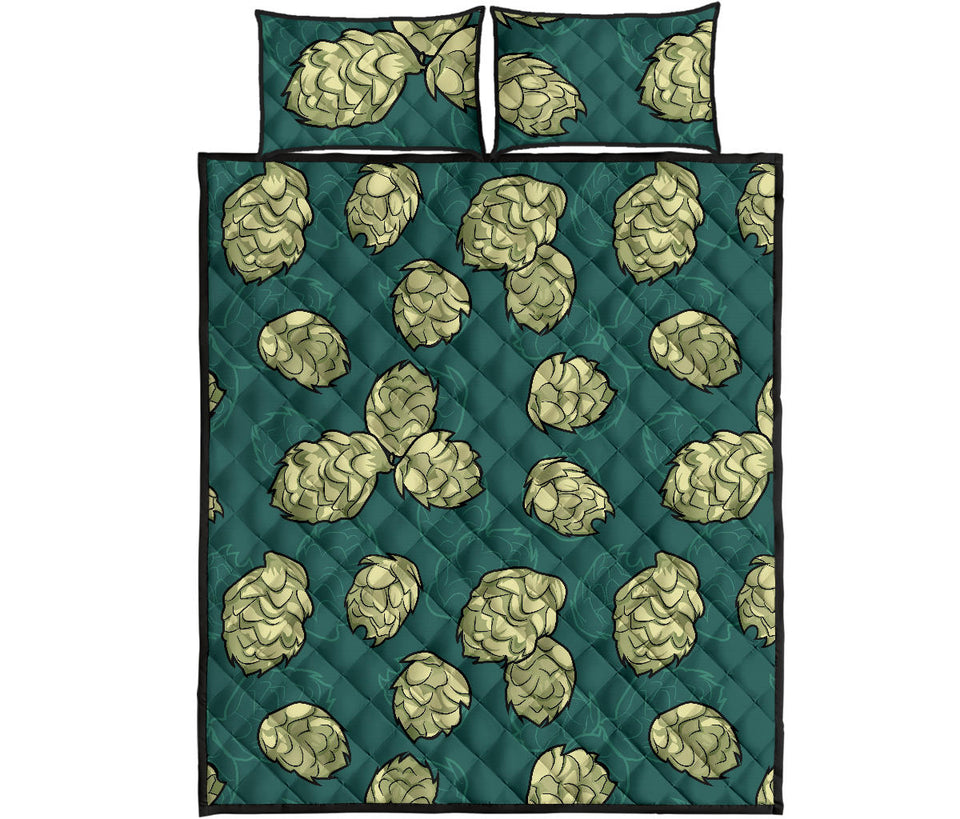 Hop Pattern Background Quilt Bed Set