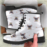 Cute Chihuahua Paw Pattern Leather Boots