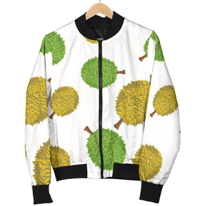 Durian Background Pattern  Women Bomber Jacket