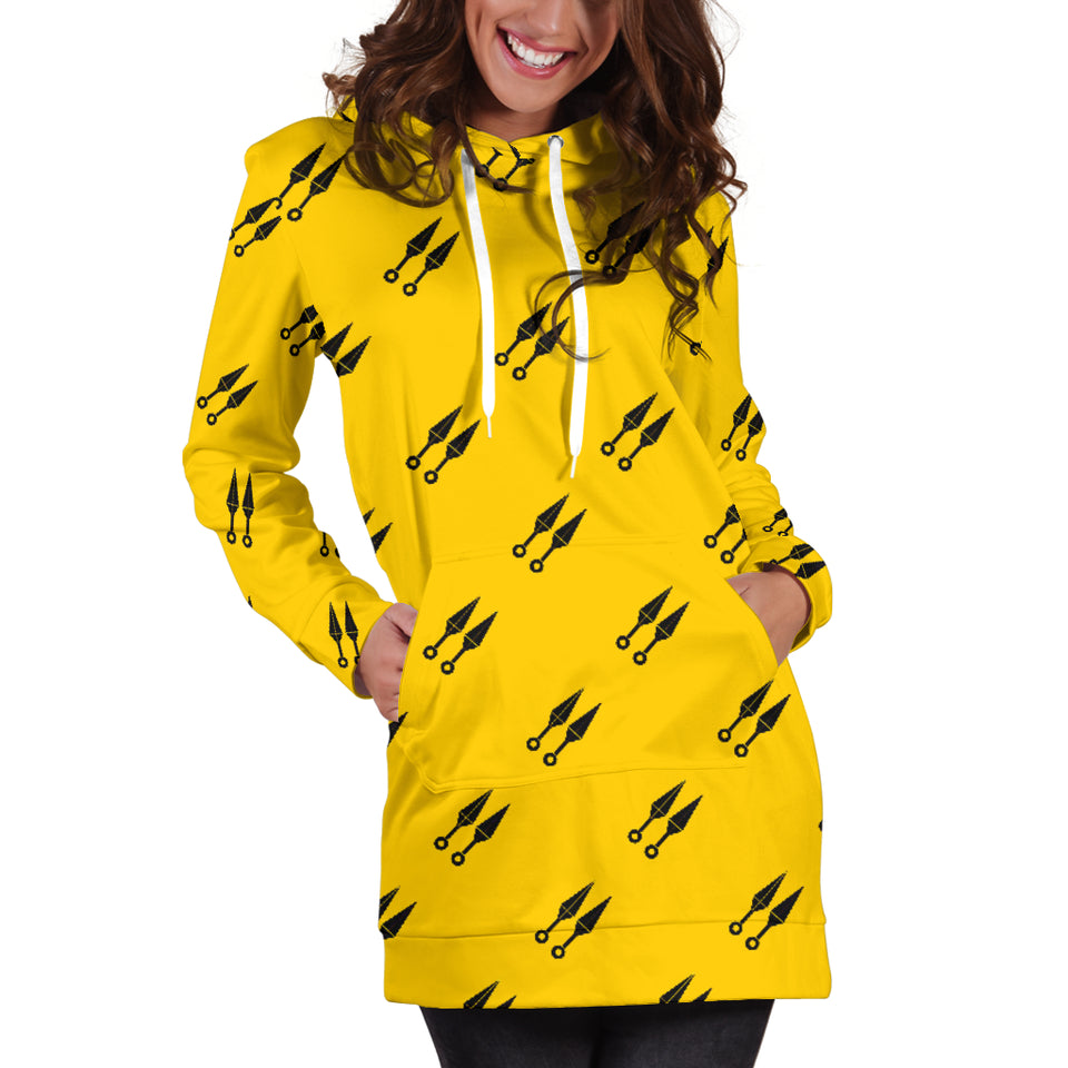 Ninja Weapon Pattern Women Hoodie Dress