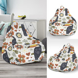 Toucan Flower Pattern Bean Bag Cover