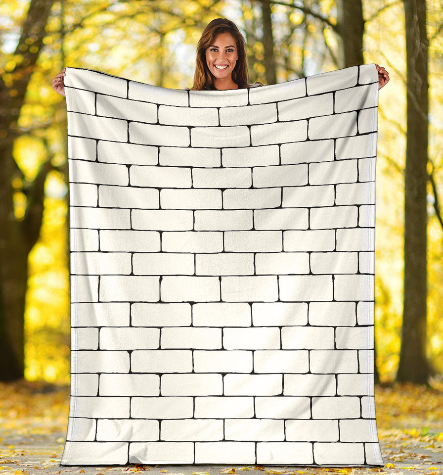 Brick Printed Pattern Print Design 02 Premium Blanket