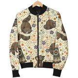 Raccoon Pattern Men Bomber Jacket