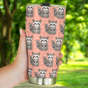 Raccoon Heart Pattern Tumbler