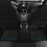 Math Pattern Print Design 01 Front and Back Car Mats