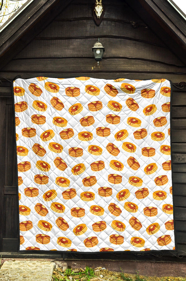 Pancake Pattern Print Design 04 Premium Quilt