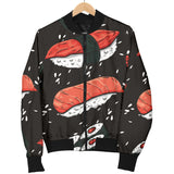 Sushi Theme Pattern Women Bomber Jacket