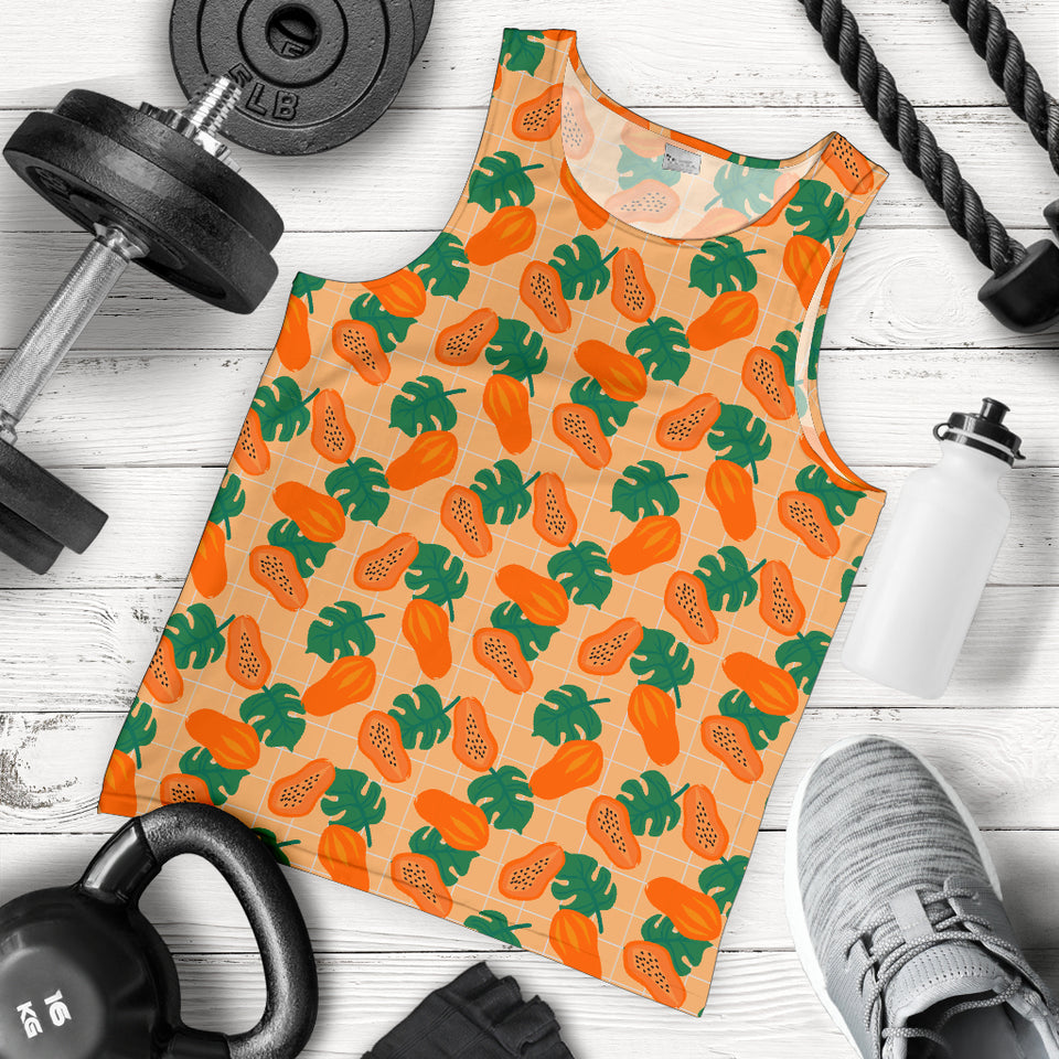 Papaya Leaves Pattern Men Tank Top