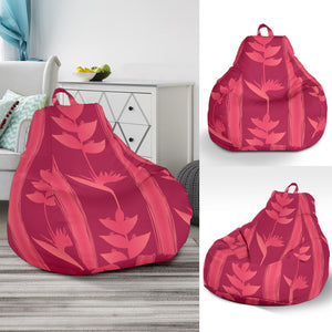 Heliconia Pink Pattern Bean Bag Cover