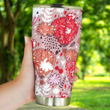 Red Pink Hot Air Balloon Pattern Tumbler