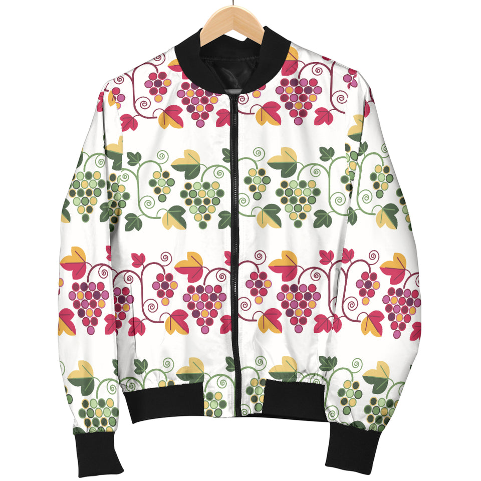 Grape Grahpic Decorative Pattern Men Bomber Jacket