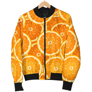 Sliced Orange Pattern Men Bomber Jacket