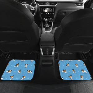 Jack Russel Pattern Print Design 04 Front and Back Car Mats