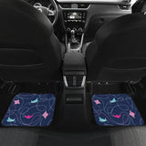 Stingray Pattern Print Design 05 Front and Back Car Mats