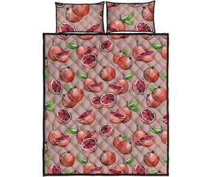 Grapefruit Pattern Background Quilt Bed Set