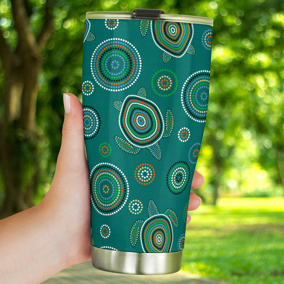 Sea Turtle Aboriginal Pattern Tumbler