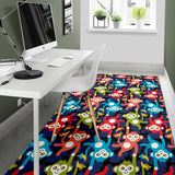 Colorful Monkey Pattern Area Rug
