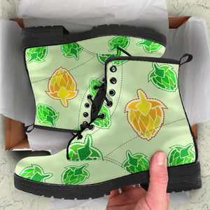 Hop Graphic Decorative Pattern Leather Boots