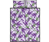Lavender Pattern Quilt Bed Set