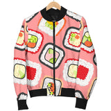 Sushi Roll Pattern Men Bomber Jacket