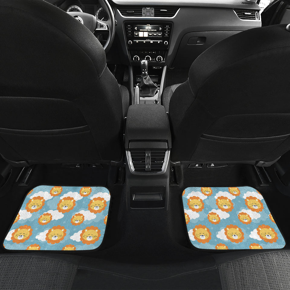 Lion Pattern Print Design 05 Front and Back Car Mats