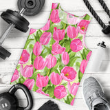 Pink Tulip Pattern Men Tank Top