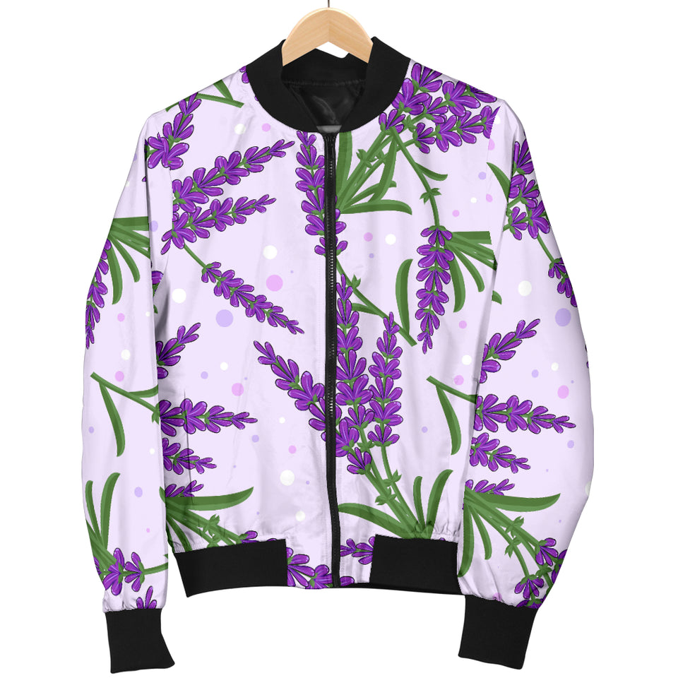 Lavender Pattern Men Bomber Jacket