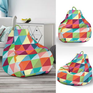 Rainbow Geometric Pattern Bean Bag Cover